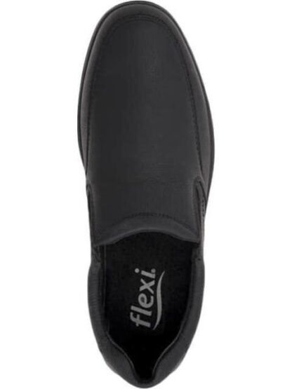 MOCASIN DE PIEL CON ELASTICO NEGRO FLEXI - Image 5