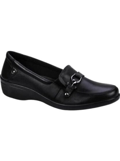 MOCASIN DE PIEL CON HERRAJE NEGRO FLEXI - Image 2