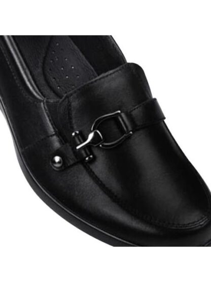 MOCASIN DE PIEL CON HERRAJE NEGRO FLEXI - Image 4