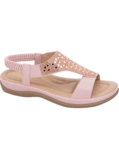 SANDALIA CONFORT CON BRILLOS ROSA VI LINE - Image 2