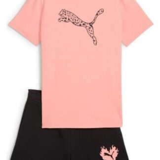 CONJUNTO 2 PIEZAS FLAMING LOVE TEE AND SHORTS SET G ROSA PUMA
