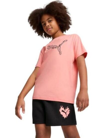 CONJUNTO 2 PIEZAS FLAMING LOVE TEE AND SHORTS SET G ROSA PUMA - Image 2