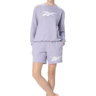 CONJUNTO 2 PIEZAS SET CREW SHORT BIG VECTOR MORADO REEBOK