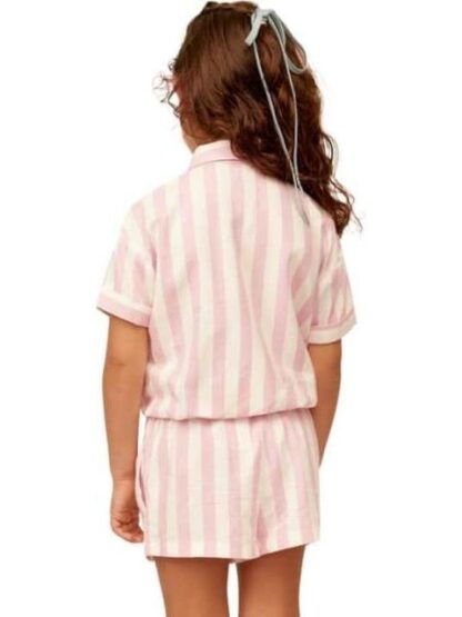 CONJUNTO DE LINO TOP Y SHORT ROSA HOLLY LAND KIDS - Image 5