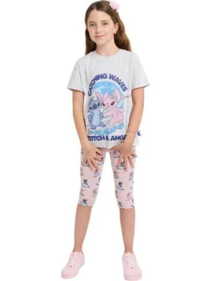 CONJUNTO PLAYERA Y PANTALON STITCH BICOLOR DISNEY