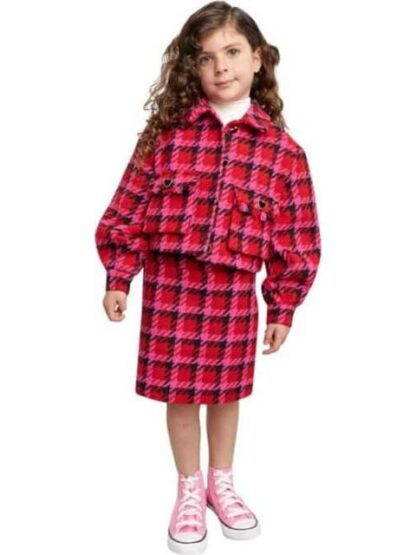 CONJUNTO SACO Y FALDA ROSA HOLLY LAND KIDS