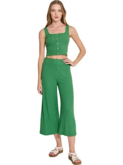 CONJUNTO TOP Y PANTALON VERDE HOLLY LAND