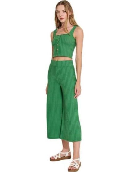 CONJUNTO TOP Y PANTALON VERDE HOLLY LAND - Image 2