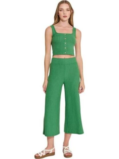 CONJUNTO TOP Y PANTALON VERDE HOLLY LAND - Image 3
