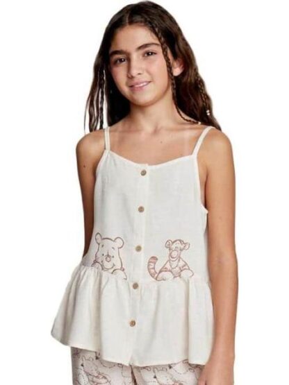 CONJUNTO TRAJE CONJUNTO 2 PZAS BLUSA Y PANTALON BEIGE WINNIE THE POOH - Image 4