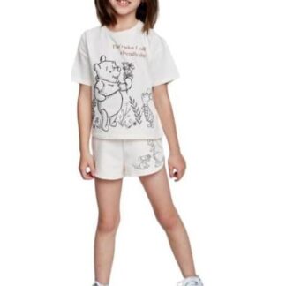 CONJUNTO TRAJE CONJUNTO 2 PZAS PLAYERA Y SHORT CORAL WINNIE THE POOH