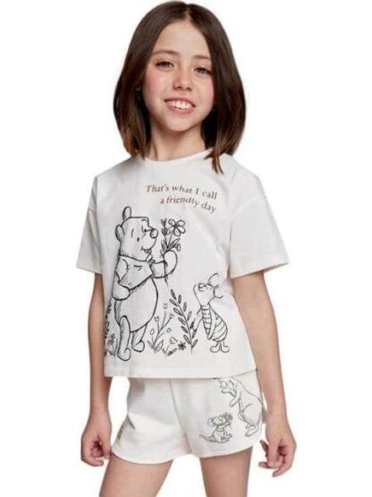 CONJUNTO TRAJE CONJUNTO 2 PZAS PLAYERA Y SHORT CORAL WINNIE THE POOH - Image 5