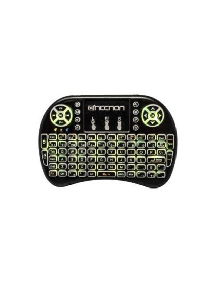 CONTROL REMOTO NCR01 TOUCH PAD TECLADO QWERTY LED 7 COLORES RECARGABLE TV SMARTPHONE TV BOX NEGRO - Image 2
