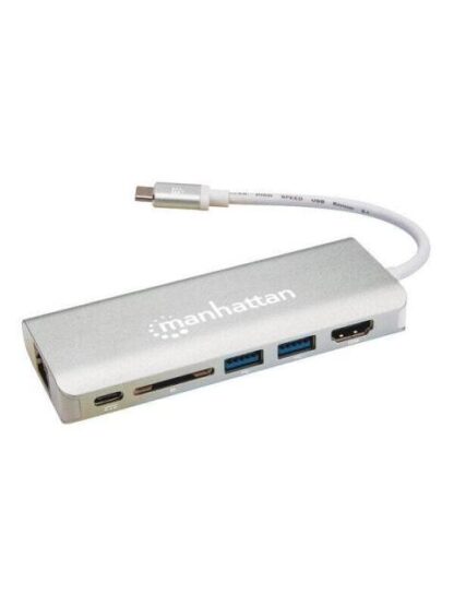 MANHATTAN HUB USB 3.1 MACHO - 2X USB A 1X UBS C 1X HDMI HEMBRA 40000 MBIT-S PLATA - Image 2