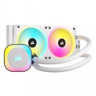 CORSAIR ICUE LINK H100I RGB AIO ENFRIAMIENTO LIQUIDO PARA CPU 2X 120MM HASTA 2400RPM BLANCO