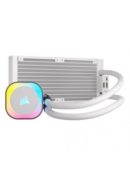 CORSAIR ICUE LINK H100I RGB AIO ENFRIAMIENTO LIQUIDO PARA CPU 2X 120MM HASTA 2400RPM BLANCO - Image 2