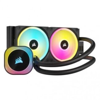 CORSAIR ICUE LINK H100I RGB AIO ENFRIAMIENTO LIQUIDO PARA CPU 2X 120MM HASTA 2400RPM NEGRO
