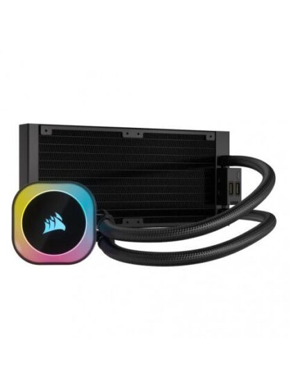 CORSAIR ICUE LINK H100I RGB AIO ENFRIAMIENTO LIQUIDO PARA CPU 2X 120MM HASTA 2400RPM NEGRO - Image 2