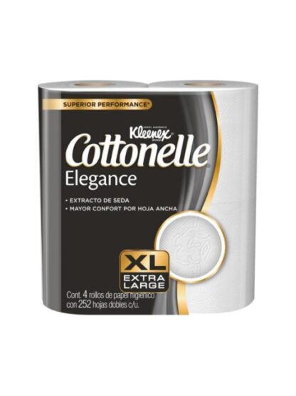 COTTONELLE ELEGANCE HIG 252 HOJA DOBLE 4 PZ