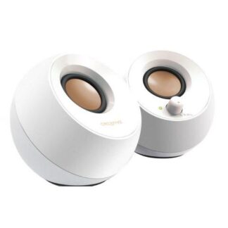 CREATIVE LABS BOCINA PARA COMPUTADORA PEBBLE ALAMBRICO 2.0 4.4W RMS BLANCO - 2 PIEZAS