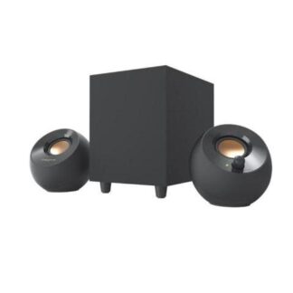 CREATIVE LABS BOCINA PARA COMPUTADORA PEBBLE PLUS ALAMBRICO 2.1 8W RMS NEGRO - 3 PIEZAS