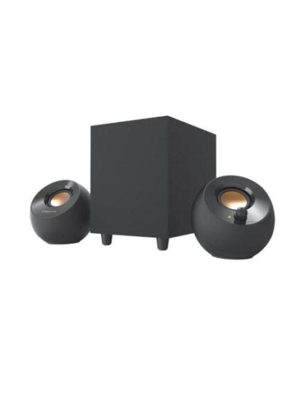 CREATIVE LABS BOCINA PARA COMPUTADORA PEBBLE PLUS ALAMBRICO 2.1 8W RMS NEGRO - 3 PIEZAS