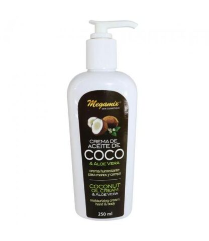 CREMA ACEITE DE COCO Y ALOE VERA 250 ML CREMA HUMECTANTE PARA MAN MEGAMIX