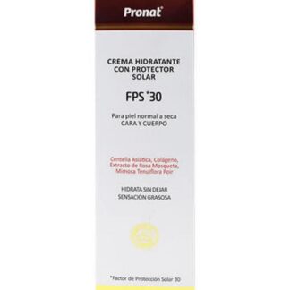 CREMA HIDRATANTE CON PROTECTOR SOLAR FPS 30 100 G PRONAT