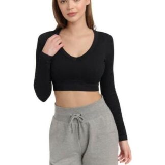 CROP TOP NEGRO HOLLY LAND
