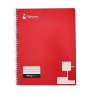 CUADERNO NEXTEP NE007R A RAYAS TAMANO PROFESIONAL CON 100 HOJAS DE RESORTE