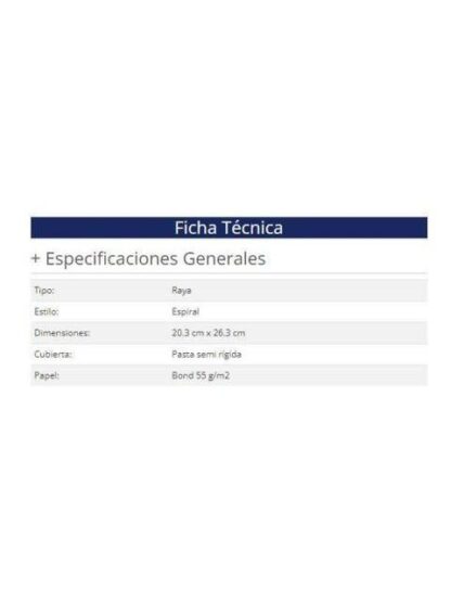 CUADERNO NEXTEP NE007R A RAYAS TAMANO PROFESIONAL CON 100 HOJAS DE RESORTE - Image 2