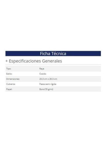 CUADERNO NEXTEP NE008R A RAYAS TAMANO PROFESIONAL COSIDO CON 100 HOJAS - Image 2