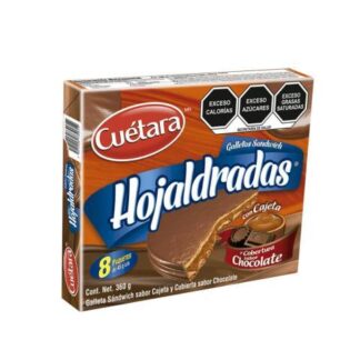 CUETARA GALLETA HOJALD CAJETA Y CHOCOLATE 360 GR