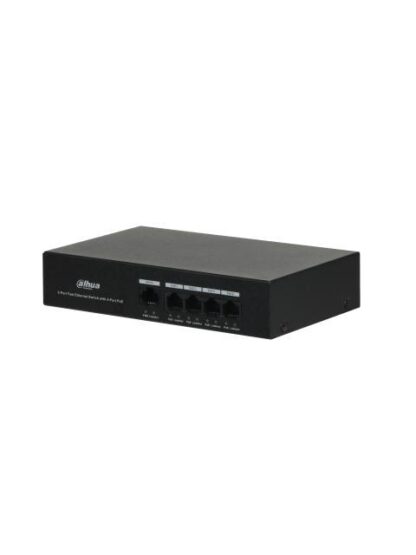DAHUA DHPFS30054ET36 SWITCH POE DE 4 PUERTOS CAPA 2 1 PUERTO 10-100 BASE T 4 PUERTOS POE 10-100 36 WATTS TOTALES SWITCHING 1 GBPS NB