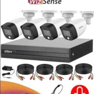 DAHUA FULLCOLORKITA KIT DE 4 CANALES FULL COLOR 2 MP CON AUDIO 1XVR 4CH. INCLUYE 4 CAMARAS FULL COLOR 2 MP CON MICROFONO SISTEMA DE 4 CANALE +1 IP