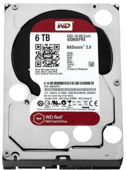 DD WD RED WD60EFRX 6TB REFURBISHED