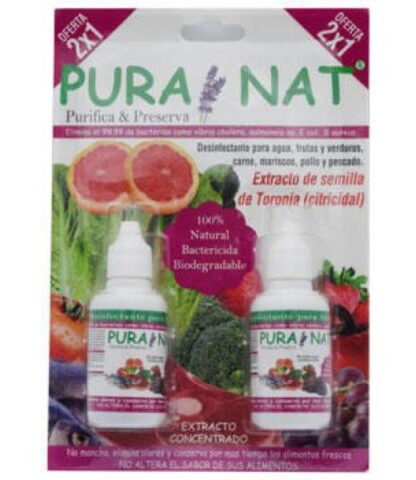 DESINFECTANTE PARA FRUTAS Y VERDURAS 2 PZAS PURA NAT