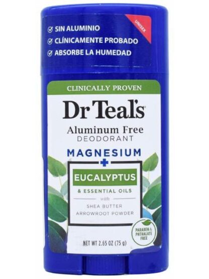 DESODORANTE SIN ALUMINIO EUCALIPTO 75 G DR TEALS