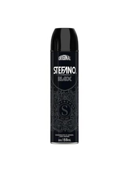 DESODORANTE STEFANO BLACK EN AEROSOL DE 159 ML
