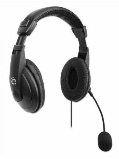 MANHATTAN AUDIFONOS CON MICROFONO 179843 ALAMBRICO 1.5 METROS USB NEGRO - Image 2