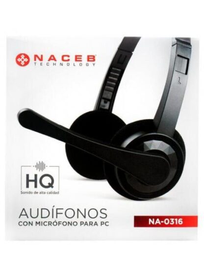 NACEB AUDIFONOS GAMER NA-0316 ALAMBRICO 1.5 METROS 3.5MM NEGRO - Image 3