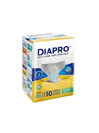 DIAPRO PAÑAL ADULTO BASICO GRANDE CON 10 PZ