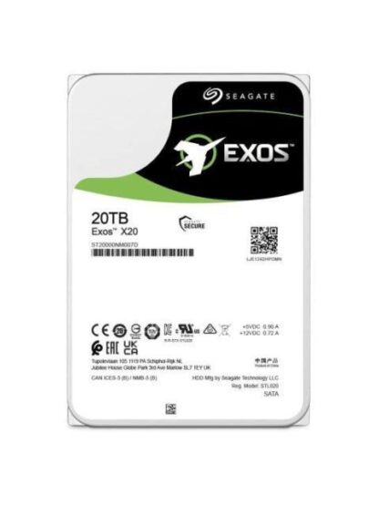 DISCO DURO PARA SERVIDOR SEAGATE EXOS X20 3.5 20TB SATA III 6 GBIT-S 7200RPM