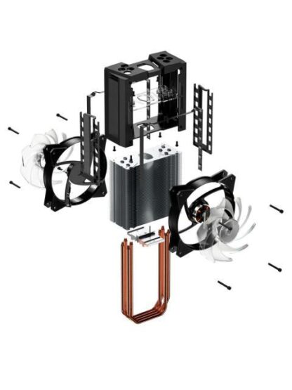 DISIPADOR CPU COOLER MASTER MASTERAIR MA410M 2 X 120MM 650 - 1800RPM NEGRO - Image 5