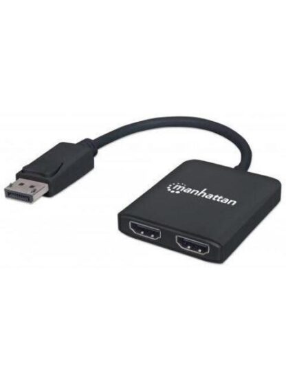 MANHATTAN DIVISOR DE VIDEO DISPLAYPORT MACHO - 2X HDMI HEMBRA NEGRO - Image 2