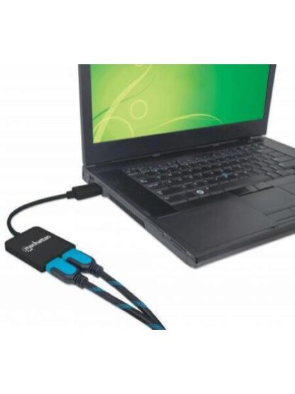 MANHATTAN DIVISOR DE VIDEO DISPLAYPORT MACHO - 2X HDMI HEMBRA NEGRO - Image 6