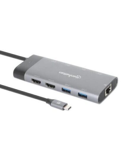 DOCKING USB-C 130714 2XHDMI 5XUSB-A USB-C USB-C PD GRIS - Image 2