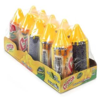 DULCE ACIDITO CRAYON MANGO PAQUETE CON 10 PIEZAS DE 28 GR
