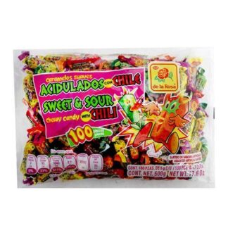 DULCES ACIDITOS CHICLOSOS BOLSA CON 100 PIEZAS