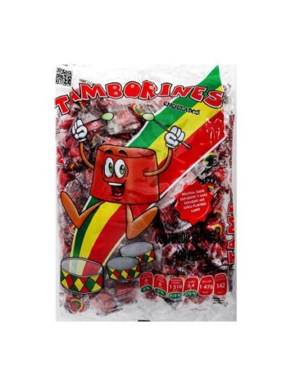 DULCES ACIDITOS TAMBORINES BOLSA CON 100 PIEZAS